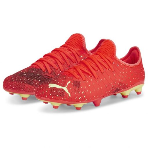 PUMA Future 4.4 Fg/ag Fearless - Rood/groen/zwart/rood Kinderen - Kunstgras (Ag) / Natuurgras (Fg), maat 34