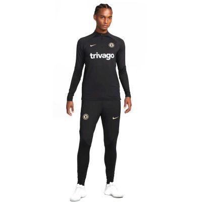 Nike Chelsea Strike Trainingspak 2022-2023 Zwart Goud