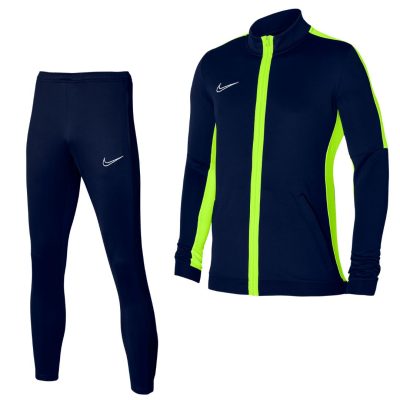 Nike Dri-FIT Academy 23 Full-Zip Trainingspak Donkerblauw Geel Wit