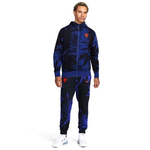 Nike Nederland Club Full-Zip Hooded Trainingspak 2022-2024 Blauw Zwart