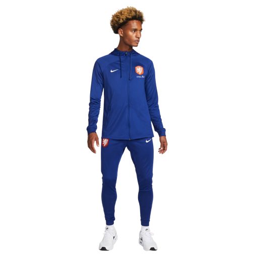 Nike Nederland Strike Hooded Trainingspak 2022-2024 Blauw Wit