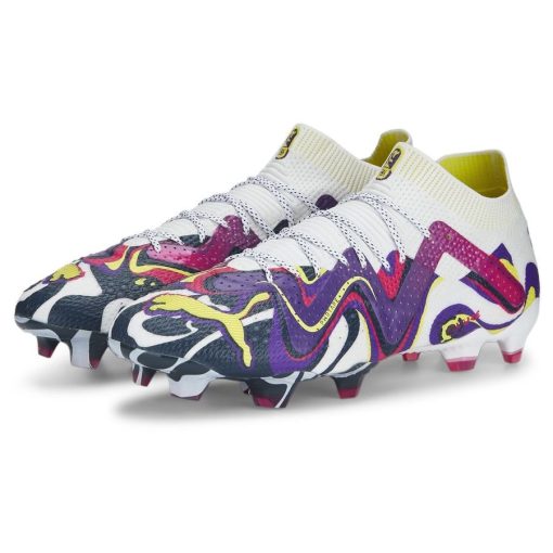 PUMA Future Ultimate Fg/ag Creativity - Wit/paars/geel Limited Edition - Kunstgras (Ag) / Natuurgras (Fg), maat 38