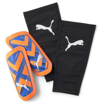 PUMA Scheenbeschermers Ultra Flex Sleeve Supercharge - Oranje/blauw, maat Large