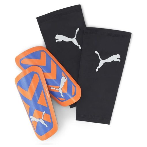 PUMA Scheenbeschermers Ultra Light Sleeve Supercharge - Oranje/blauw, maat X-Small