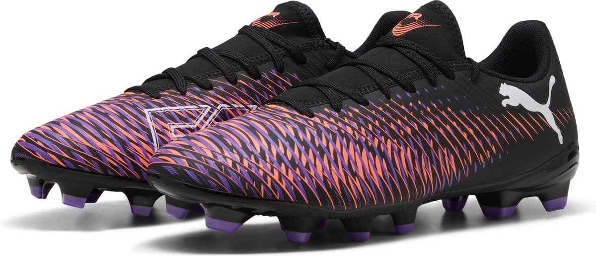 1200x515-1 PUMA FUTURE 8 PLAY FG/AG Unisex Sportschoenen - PUMA Black-PUMA White-Glowing Red - Afbeelding 1