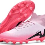 Professionele Voetbalschoenen Heren en Jongens met Hoge Schacht en Spikes voor Buiten en Wedstrijden