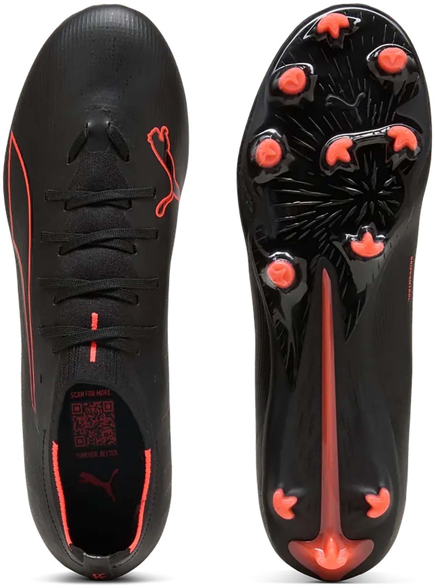 887x1200 PUMA ULTRA 6 MATCH FG/AG Unisex Sportschoenen - Puma Black-Puma Red - Afbeelding 1