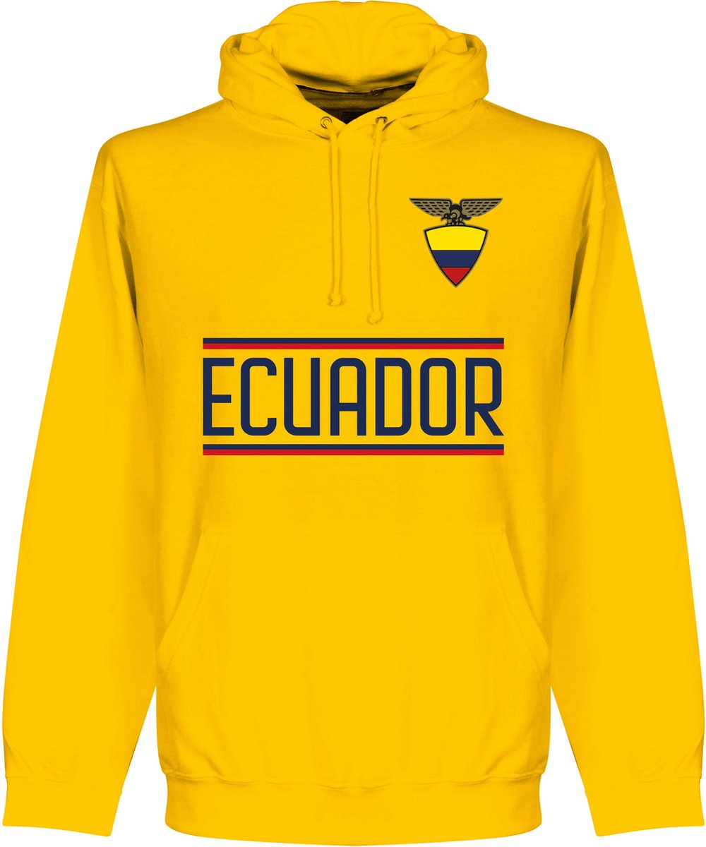 1000x1200-13 Ecuador Team Hoodie - Geel - XXL - Afbeelding 1
