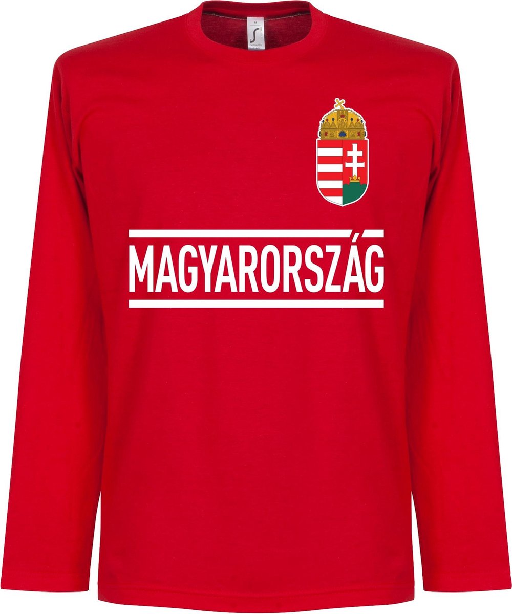1000x1200-21 Hongarije Longsleeve Team T-Shirt - M - Afbeelding 1