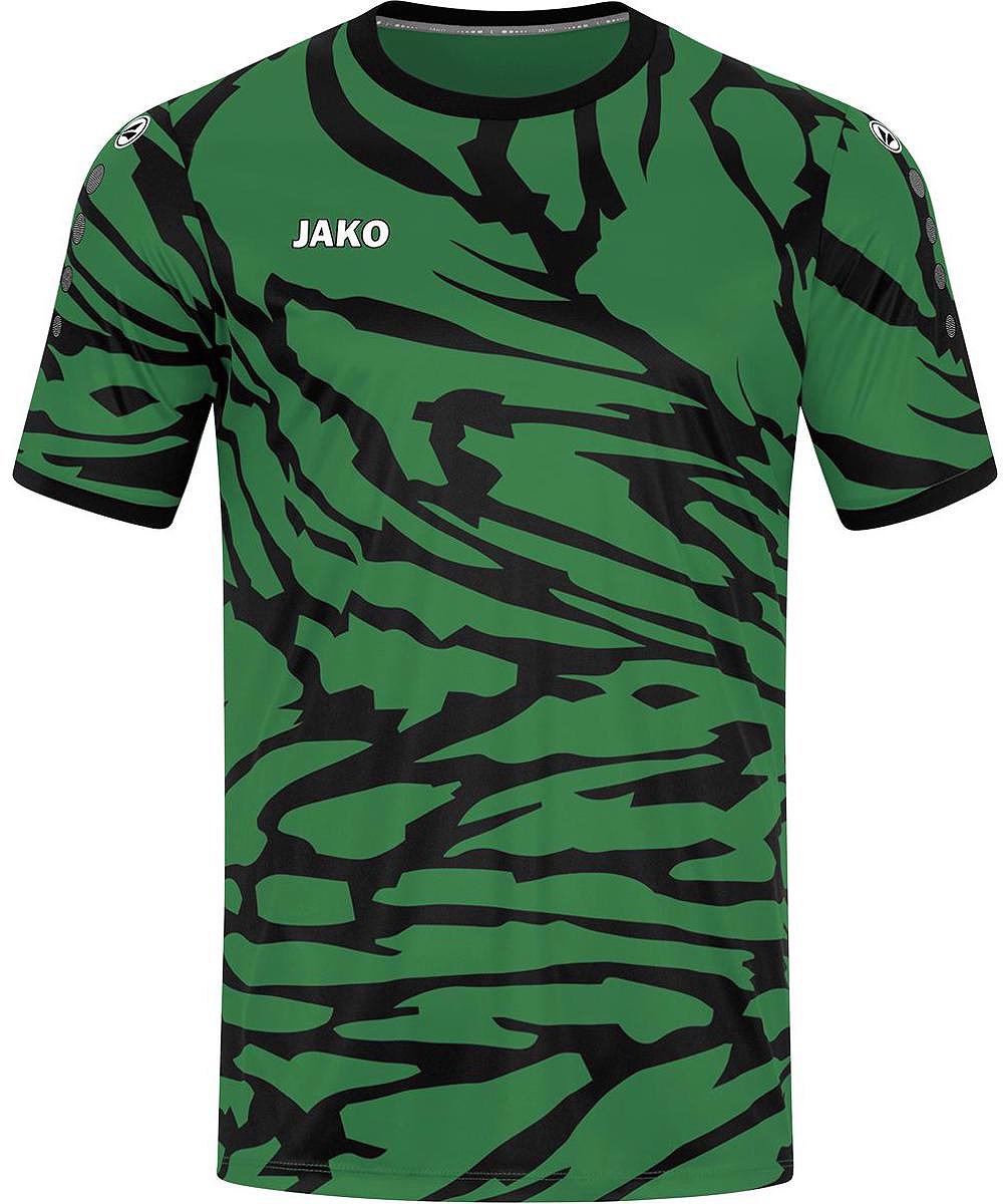 1000x1200-22 Jako Animal Shirt Korte Mouw Kinderen - Sportgroen / Zwart | Maat: 128 - Afbeelding 1