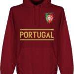 Portugal Team Hoodie - Bordeaux Rood - S