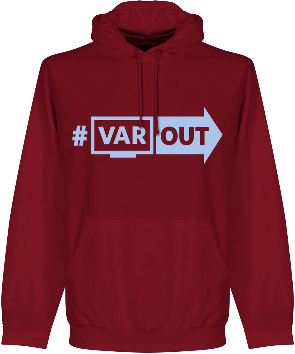 1001x1200-3 VARout Hoodie - Maroon Rood/ Lichtlbauw - S - Afbeelding 1