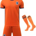 Nederlands Elftal Voetbaltenue Thuis - Maat 175-180 - Voetbalshirt & Broekje & Voetbalsokken - WK 2026 - Oranje- Kinderen - Jongens en Meisjes - Volwassenen - Heren en Dames