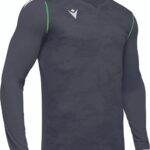 Macron Ares Keepershirt Lange Mouw Kinderen - Antraciet / Fluogeel | Maat: 7-8 Y