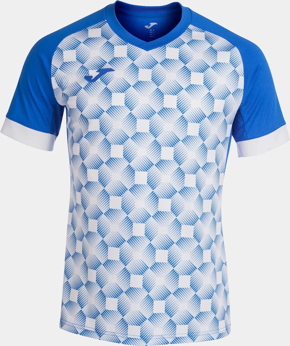 1006x1200-102 Joma Supernova III Shirt Korte Mouw Kinderen - Royal / Wit | Maat: 128-140 - Afbeelding 1