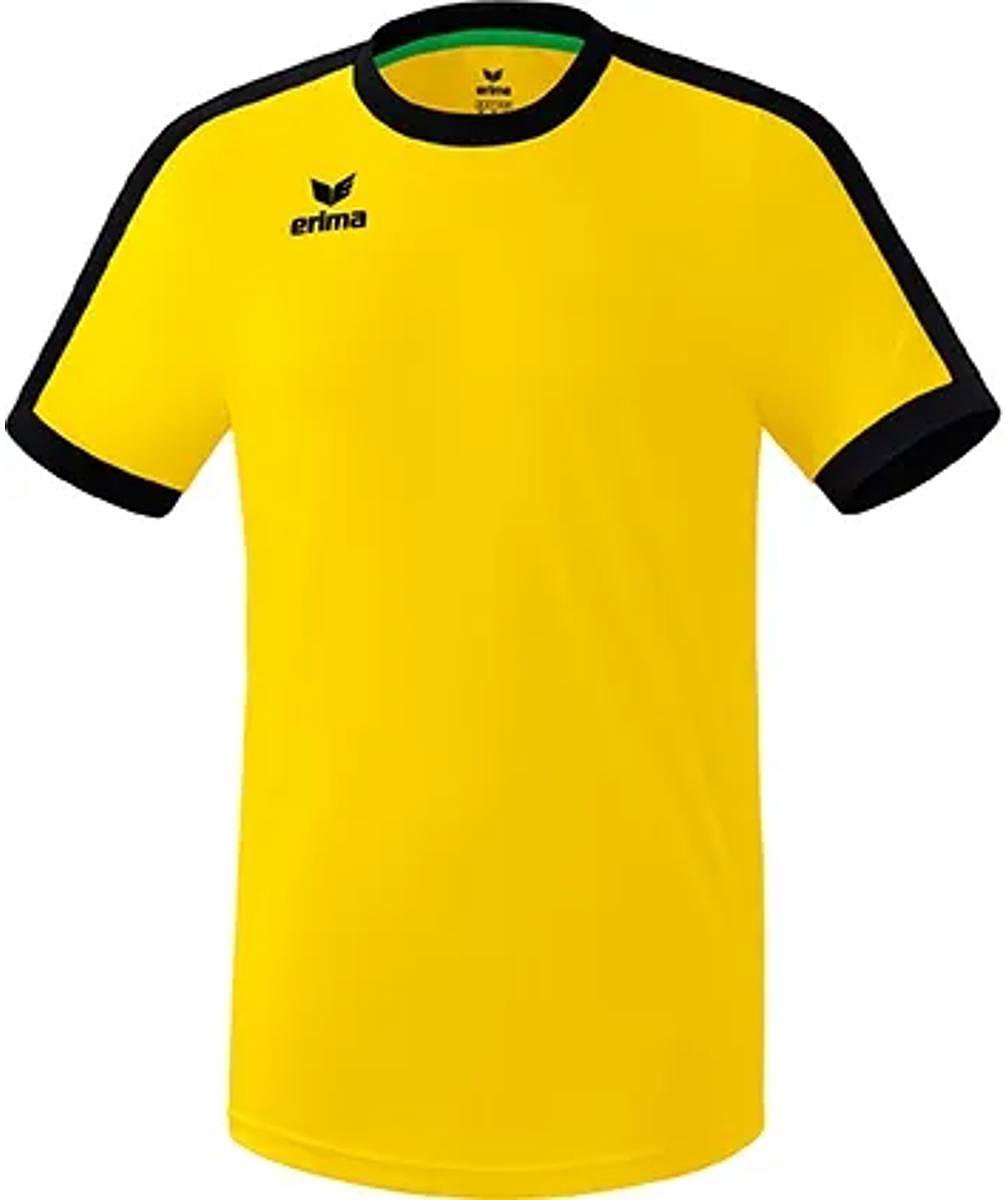 1008x1200-6 Erima Retro Star Shirt Korte Mouw Kinderen - Geel / Zwart | Maat: 152 - Afbeelding 1