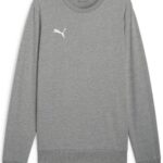 PUMA teamGOAL Casuals Crew Neck Sweat Heren Sporttrui - Medium Gray Heather-Puma White