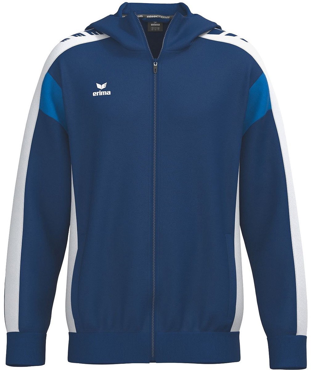 1009x1200-117 Erima Celebrate 125 Trainingsjack Met Capuchon Kinderen - New Navy / Wit | Maat: 164 - Afbeelding 1