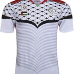 Palestine Voetbal T-shirt Wit-Rood - Football Jersey - Maat S