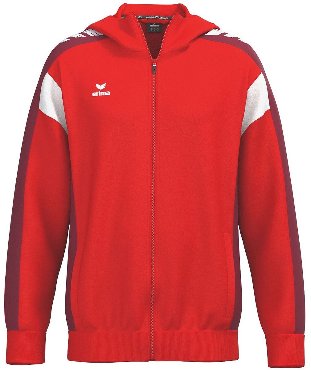 1009x1200-24 Erima Celebrate 125 Trainingsjack Met Capuchon Kinderen - Rood / New Bordeaux | Maat: 128 - Afbeelding 1