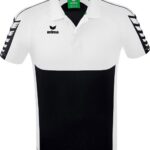 Erima Six Wings Polo Heren - Zwart / Wit | Maat: S