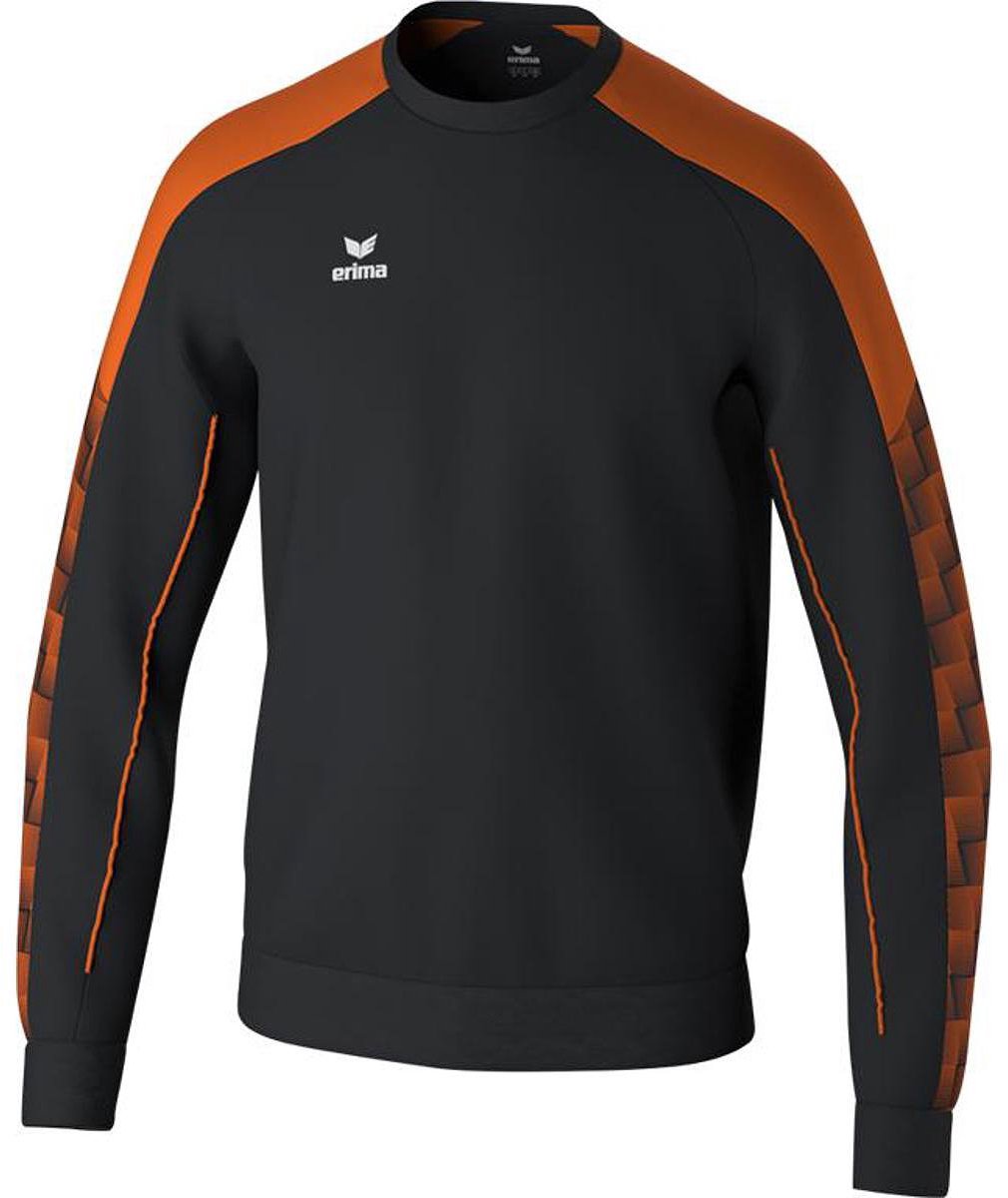 1010x1200-115 Erima Evo Star Sweatshirt Kinderen - Zwart / Oranje | Maat: 128 - Afbeelding 1