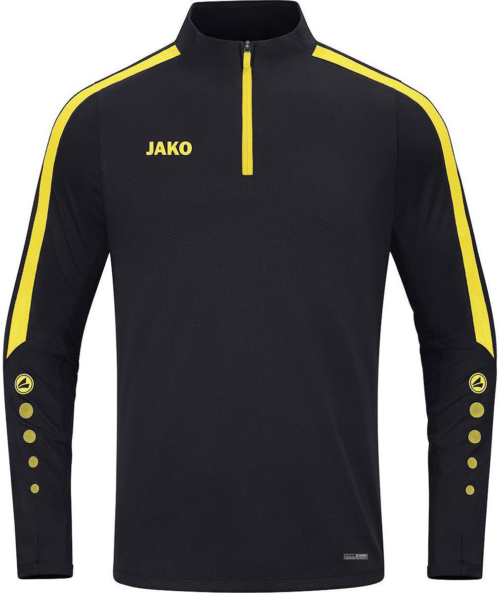 1010x1200-126 Jako Power Ziptop Heren - Zwart / Citroen | Maat: M - Afbeelding 1