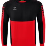 Erima Six Wings Sweatshirt Kinderen - Rood / Zwart | Maat: 152