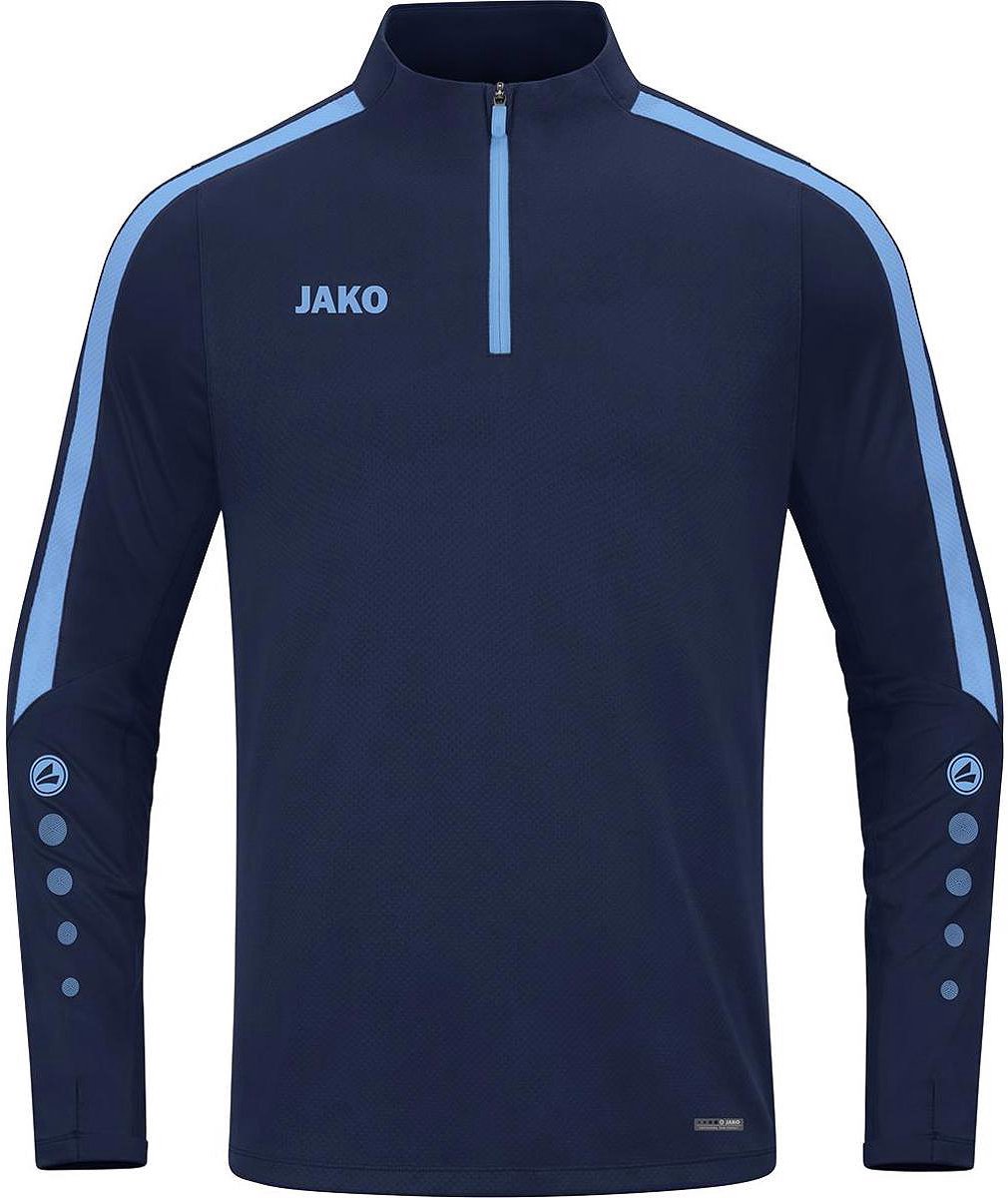 1010x1200-199 Jako Power Ziptop Heren - Marine / Hemelsblauw | Maat: S - Afbeelding 1