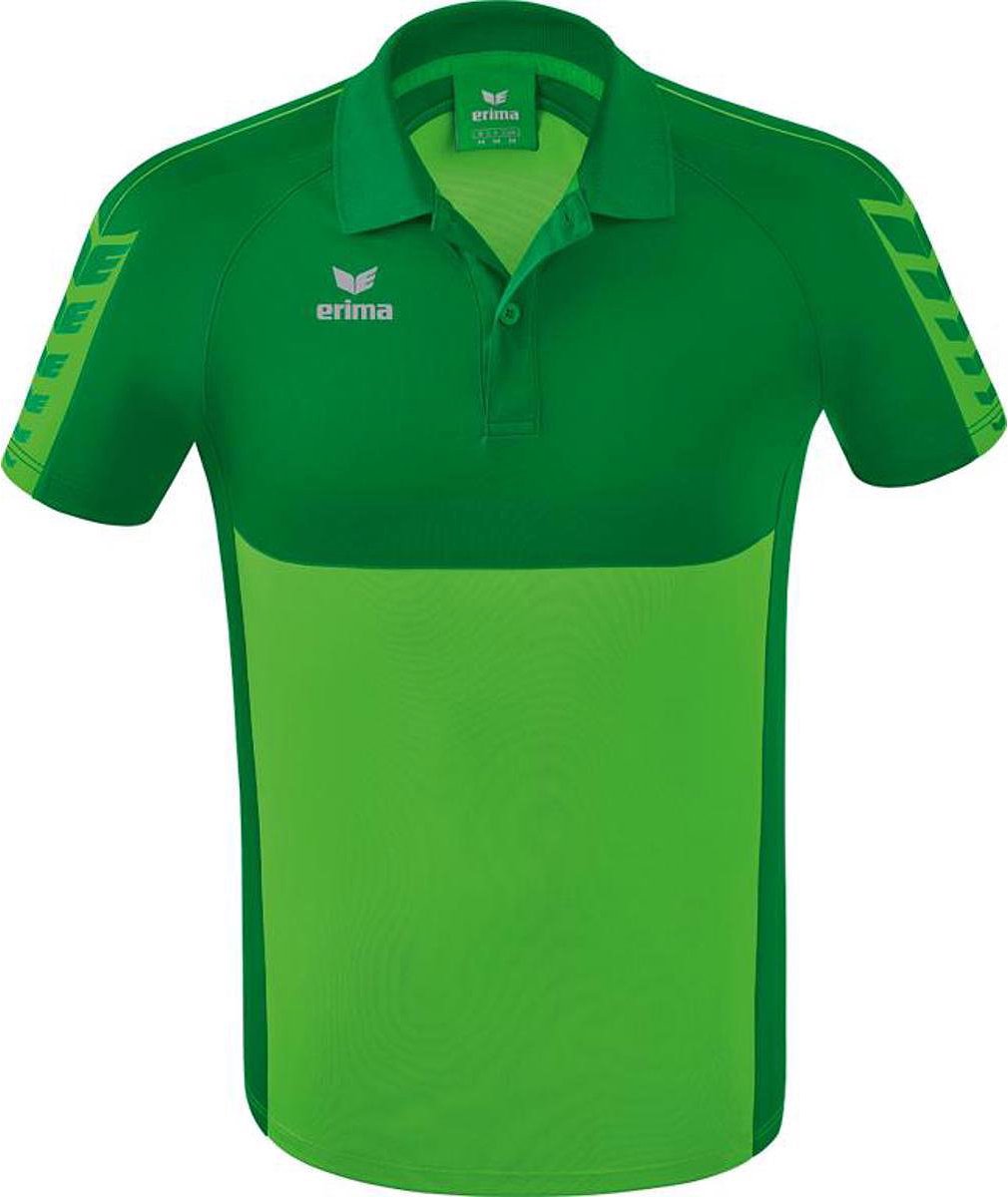 1010x1200-207 Erima Six Wings Polo Heren - Green / Smaragd | Maat: XL - Afbeelding 1