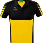Erima Six Wings Polo Heren - Geel / Zwart | Maat: XXL
