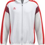 Erima Celebrate 125 Trainingsjack Met Capuchon Kinderen - Wit / Rood | Maat: 128
