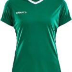 Craft Progress Contrast Shirt Korte Mouw Dames - Groen / Wit | Maat: XL