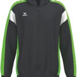 Erima Celebrate 125 Trainingsjack Met Capuchon Kinderen - Zwart / Green Gecko | Maat: 128