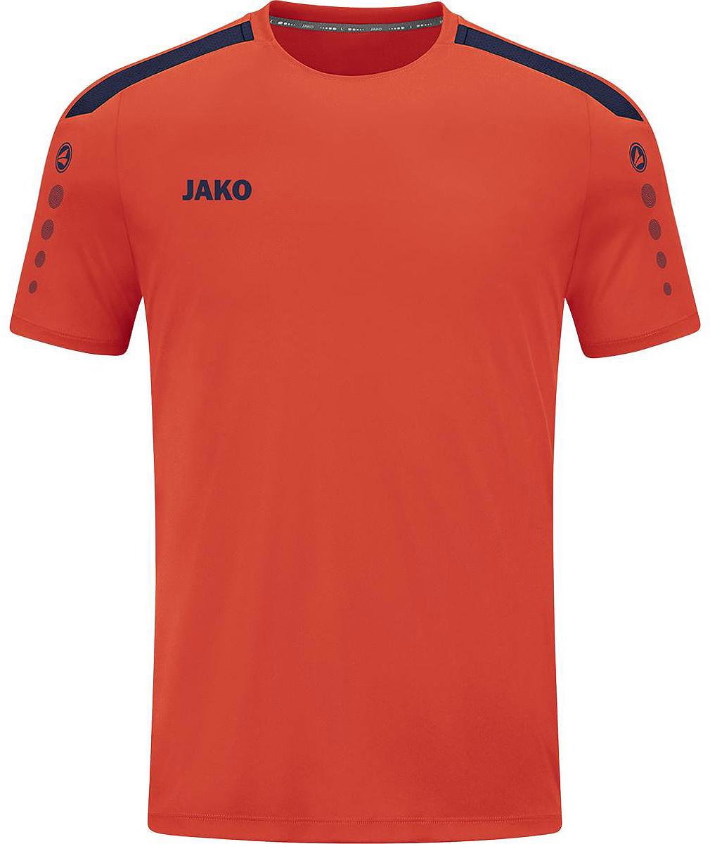 1010x1200-39 JAKO Shirt Power Korte Mouw Kind Oranje-Marine Maat 152 - Afbeelding 1