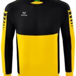 Erima Six Wings Sweatshirt Heren - Geel / Zwart | Maat: S