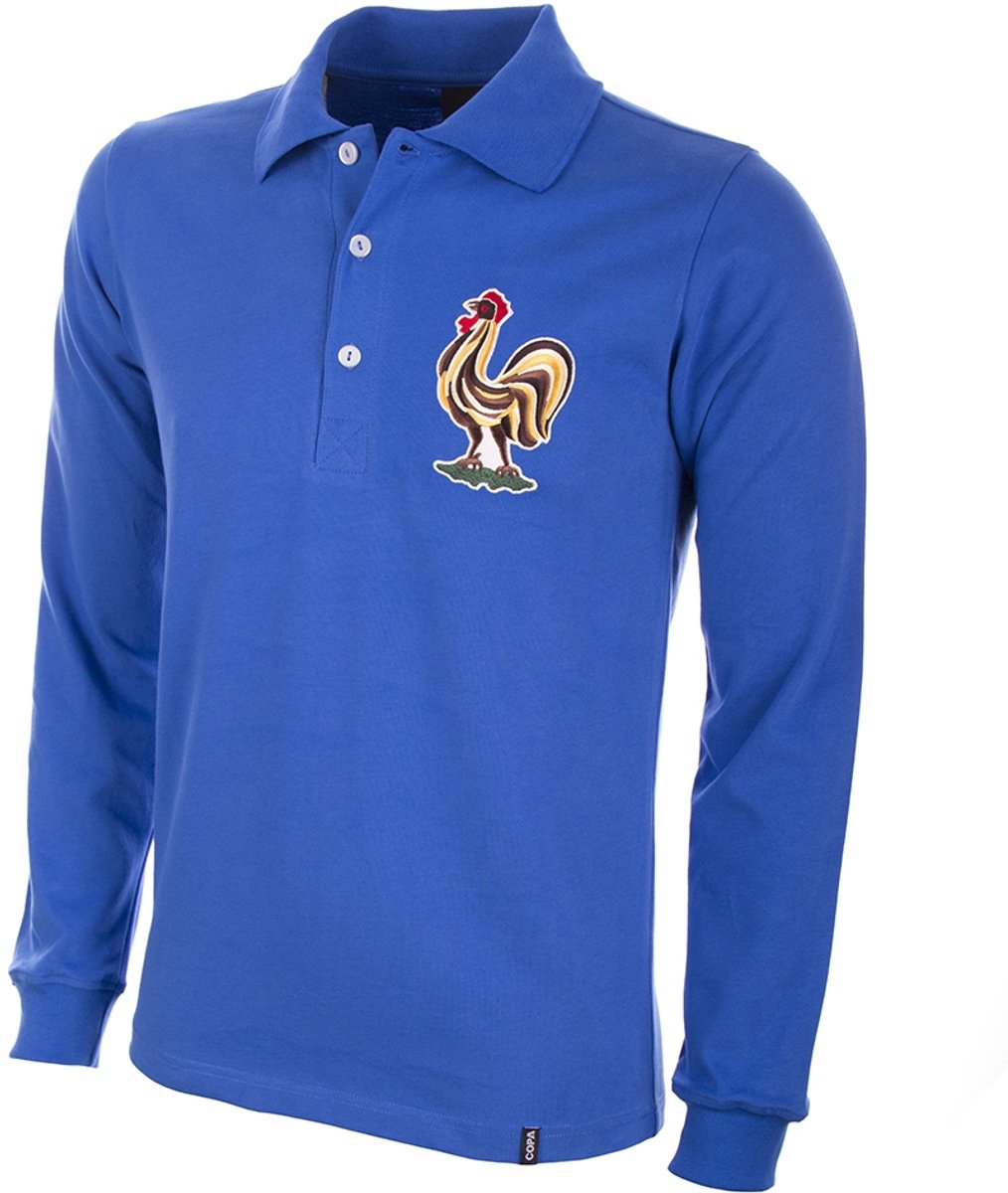 1014x1200-15 COPA Football - Frankrijk 1950's - Retro voetbalshirt - Heren - XXL - Blauw - Afbeelding 1