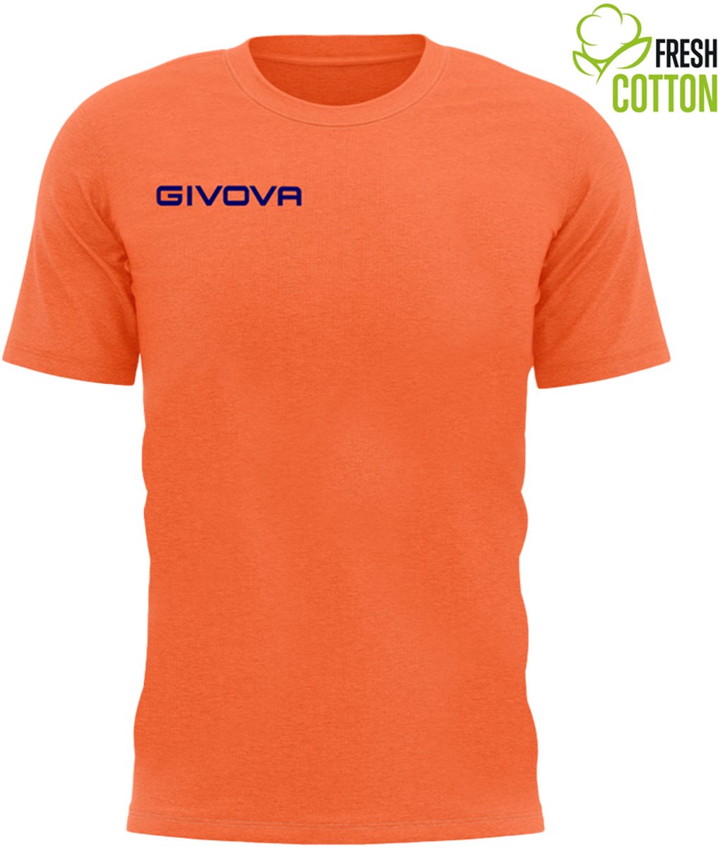 1017x1200-33 Katoenen T-shirt Givova Fris Oranje Fluo Oranje 2xl - 3XL - Afbeelding 1