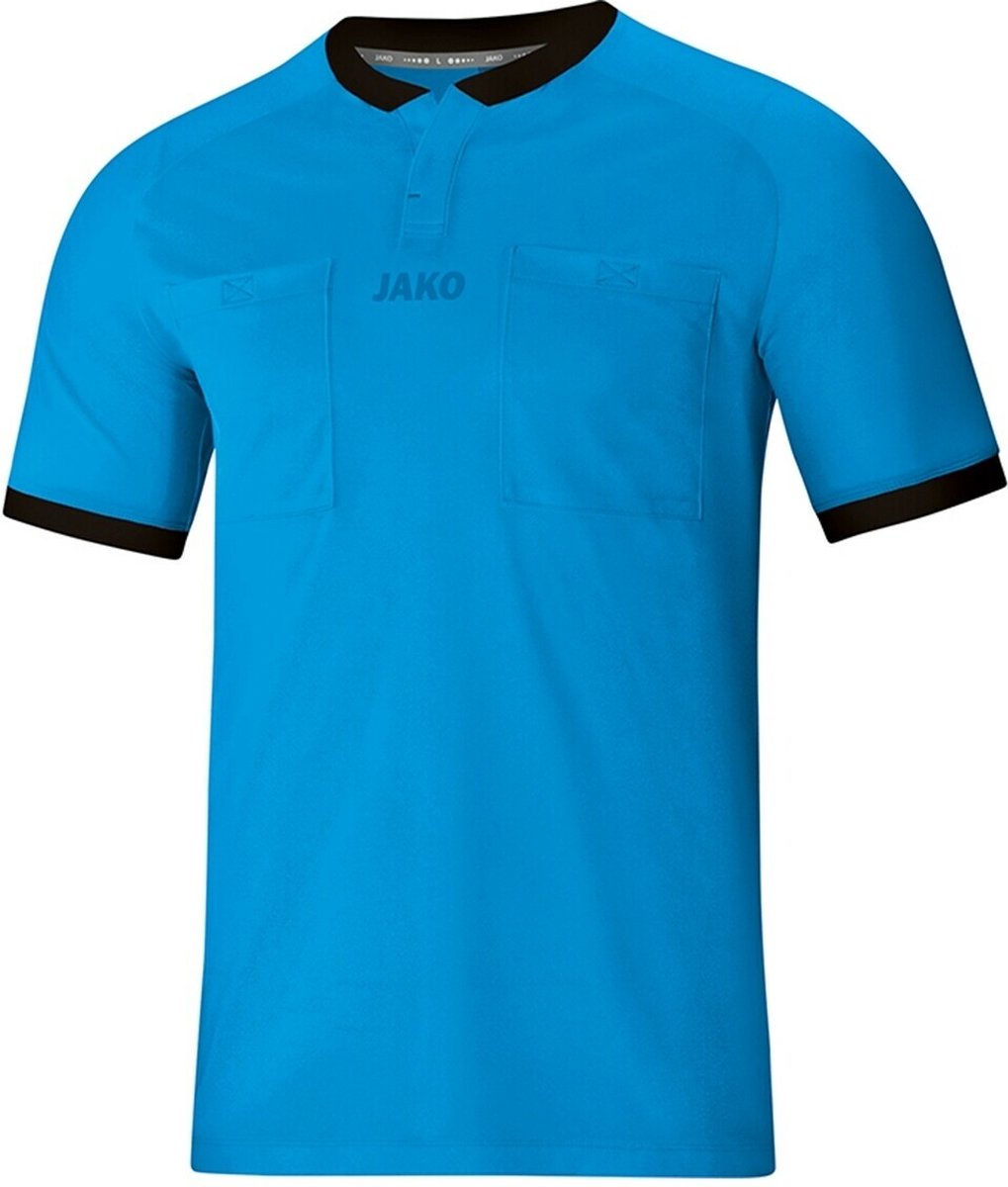 1019x1200-22 Jako - Referee Jersey S/S - Scheidsrechtershirt KM - M - Blauw - Afbeelding 1