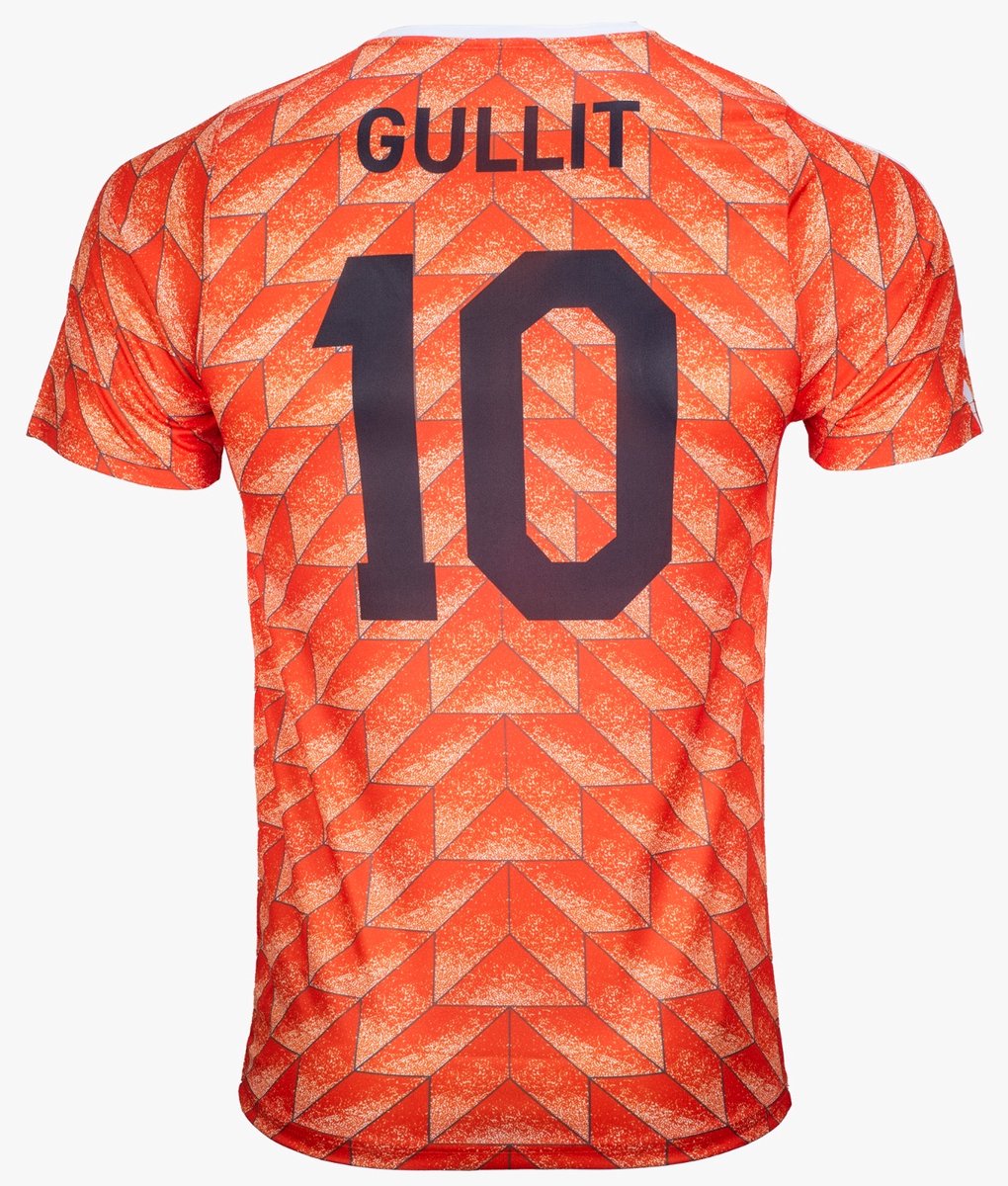 1020x1200-11 Voetbalshirt Gullit EK 1988 | Nederlands Elftal | EK 88 / WK Voetbal T-shirt | Oranje sportshirt | Koningsdag Holland Nederland shirt | maat S - Afbeelding 1