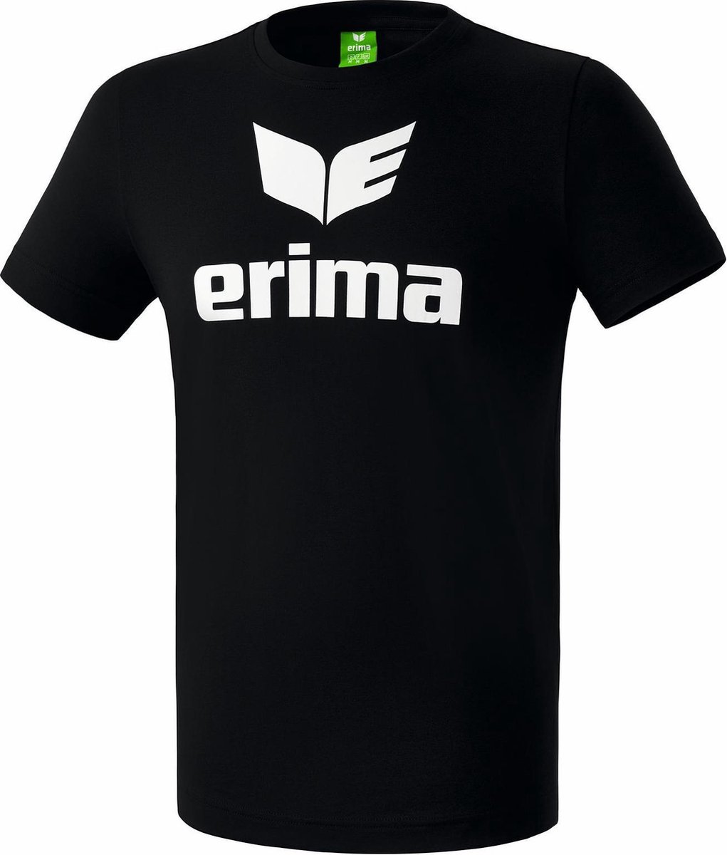 1021x1200-16 Erima Promo T-Shirt Heren - Zwart / Wit | Maat: L - Afbeelding 1
