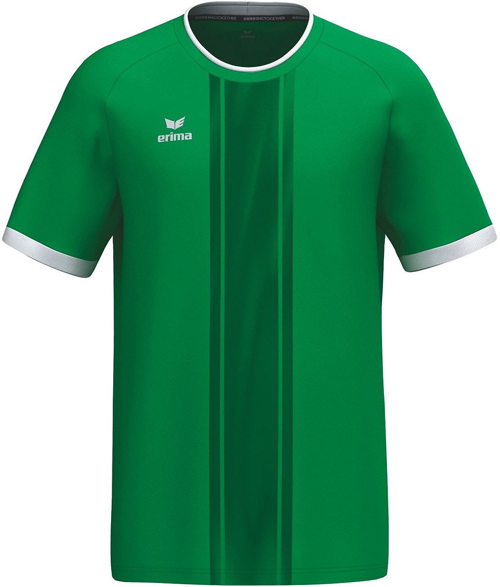 1021x1200-4 Erima Libero 125 Shirt Korte Mouw Heren - Smaragd | Maat: L - Afbeelding 1
