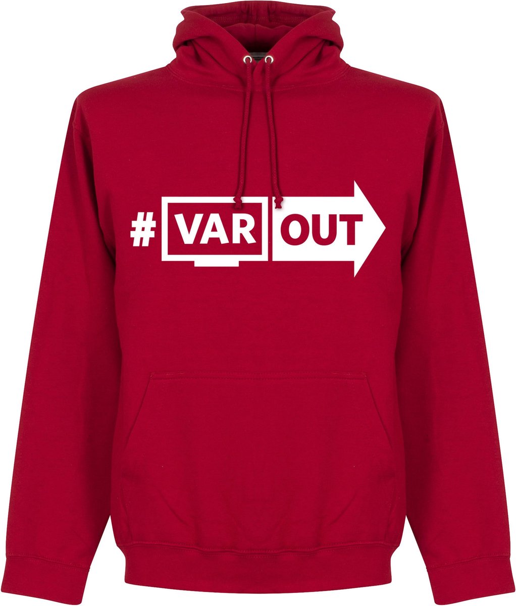 1022x1200-25 VARout Hoodie - Rood/ Wit - S - Afbeelding 1