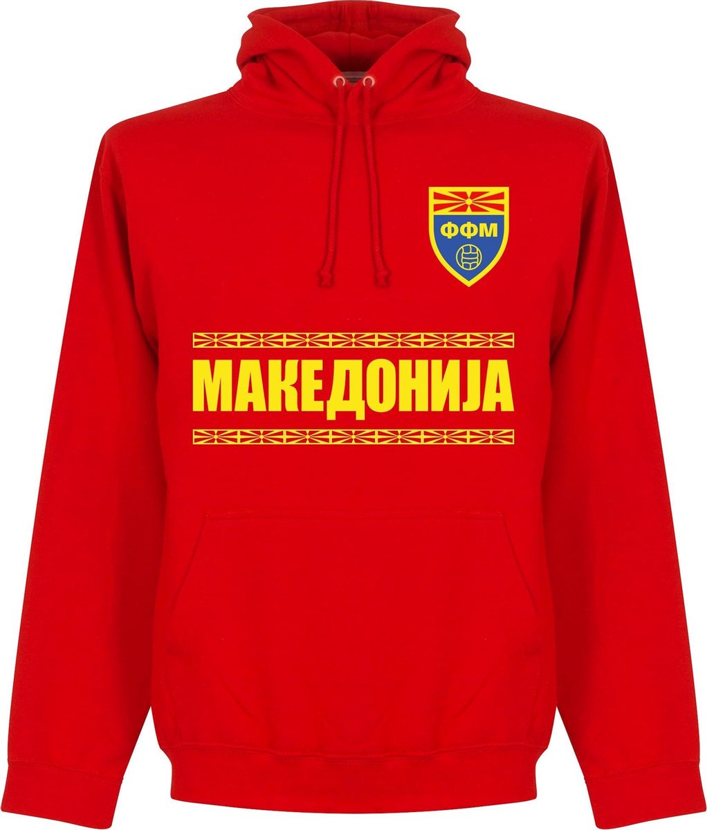 1022x1200-43 Macedonië Team Hoodie - Rood - XL - Afbeelding 1