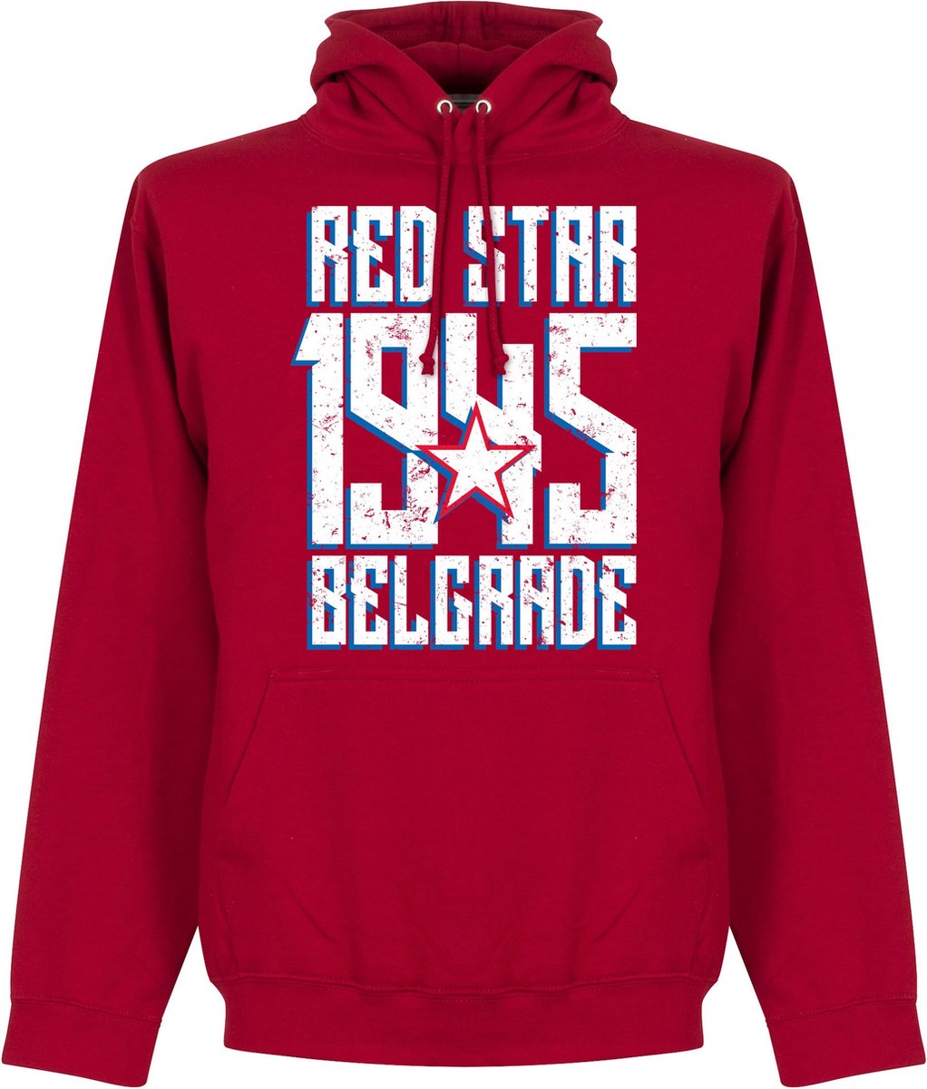 1022x1200-59 Rode Ster Belgrado 1945 Hooded Sweater -Rood - XXL - Afbeelding 1