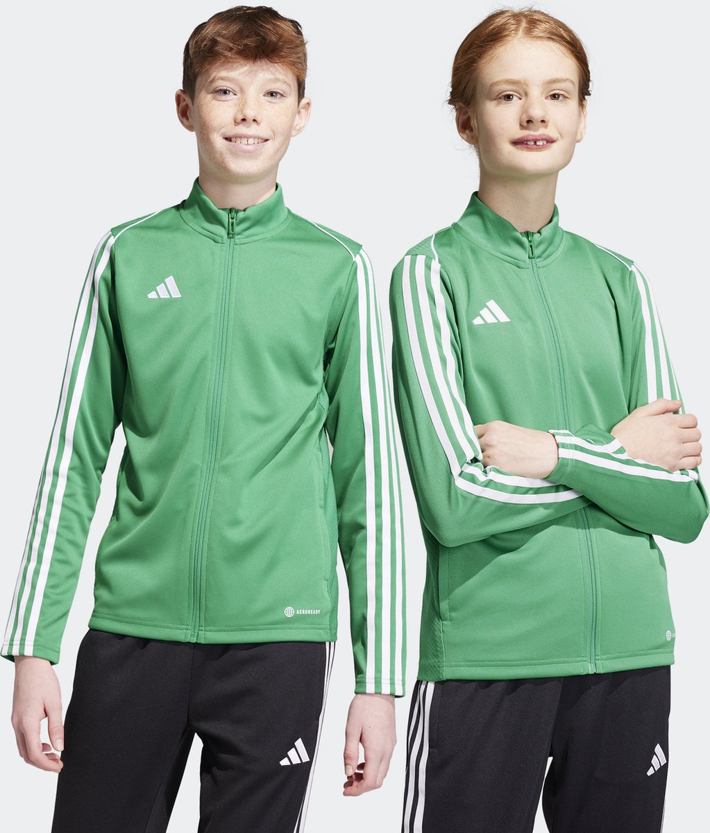 1023x1200-12 adidas Performance Tiro 23 League Training Jack - Kinderen - Groen- 116 - Afbeelding 1