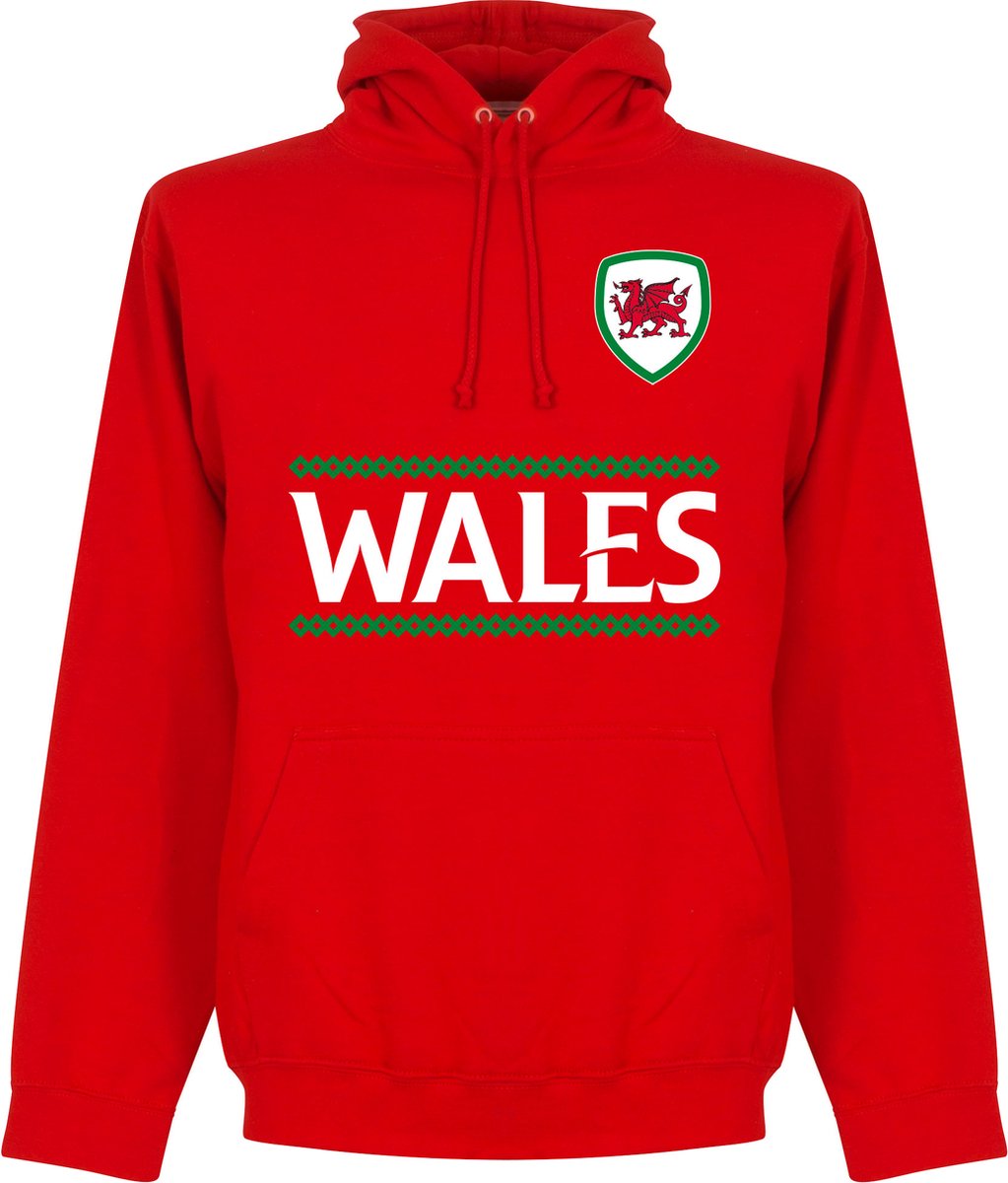 1023x1200-41 Wales Reliëf Team Hoodie - Rood - Kinderen - 128 - Afbeelding 1