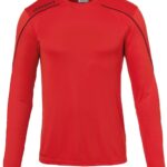 Uhlsport Stream 22 Voetbalshirt Lange Mouw Heren - Rood / Zwart | Maat: 2XL