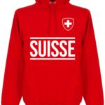 Zwitserland Team Hoodie - Rood - Kinderen - 128