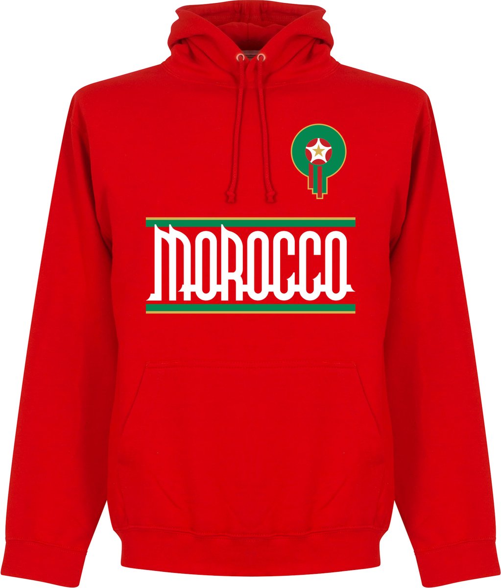 1023x1200-8 Marokko Team Hoodie - Rood - Kinderen - 140 - Afbeelding 1